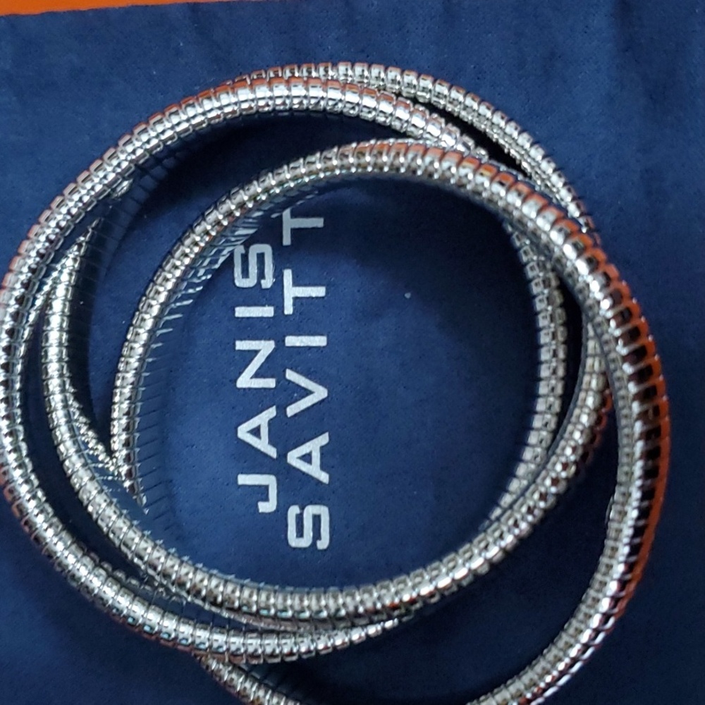 Janis Savitt Triple Cobra Bracelet (rhodium) BR538 R